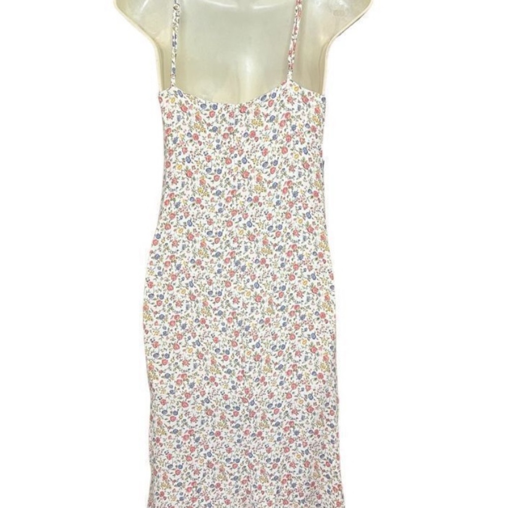 Reformation Cream Floral Midi Dress with Multicolor Print - Picture 2 of 5
